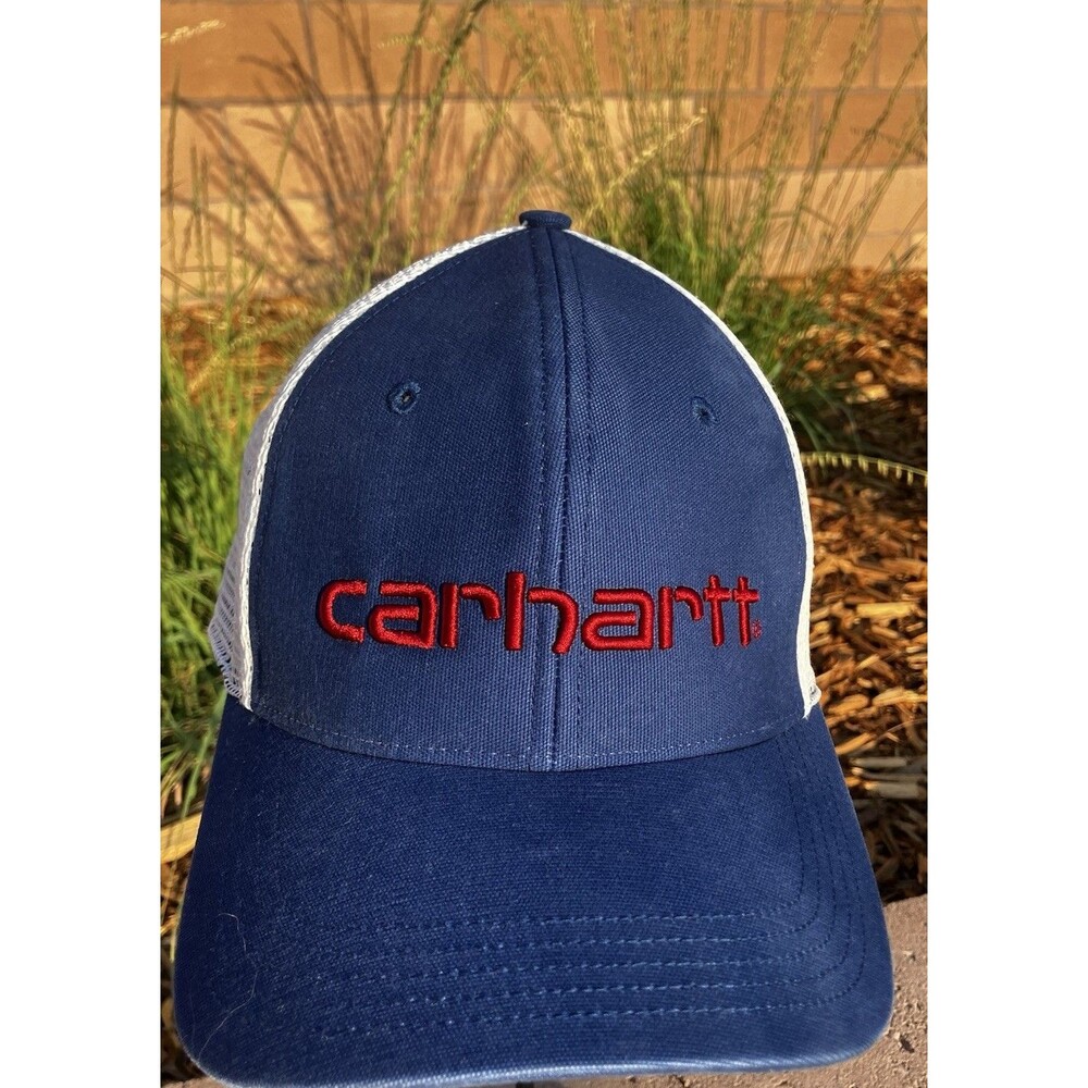 Carhartt SnapBack Trucker Hat Adult Blue White Mesh Back